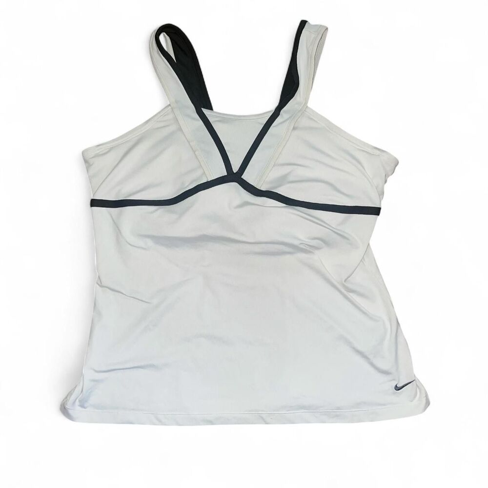 Nike Women's White and Black Trainer Tennis Athletic Tank SZ XL
